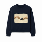 Artistic Print of Hands Reaching for Camera - Modern Interpretation of Creation - Perfect Wall Art for Photographers - Sweatshirt 1758335008587.jpg