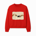 Artistic Print of Hands Reaching for Camera - Modern Interpretation of Creation - Perfect Wall Art for Photographers - Sweatshirt 1758335008768.jpg