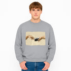 Artistic Print of Hands Reaching for Camera - Modern Interpretation of Creation - Perfect Wall Art for Photographers - Sweatshirt 1758335010187.jpg