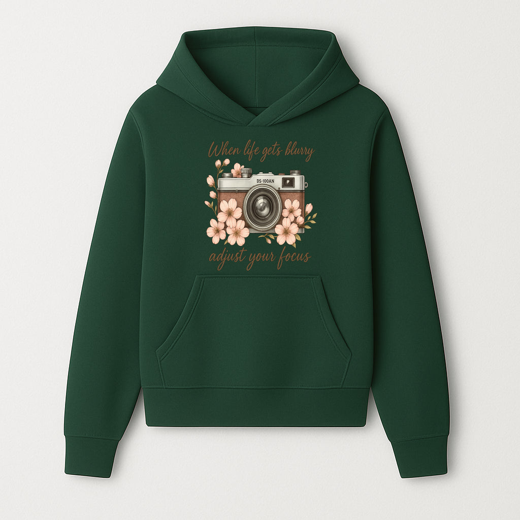 Blurry Life Quote Art Print - Vintage Camera with Blossoms - Adjust Your Focus Home Decor - Hoodie 1758335013758.jpg