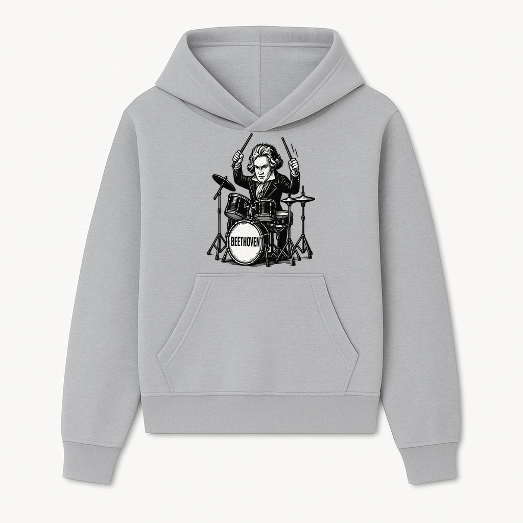 Beethoven Drummer T-Shirt, Musical Art, Vintage Rock, Classical Music Gift, Creative Musical Design for Musicians and Fans - Hoodie 1758338689390.jpg