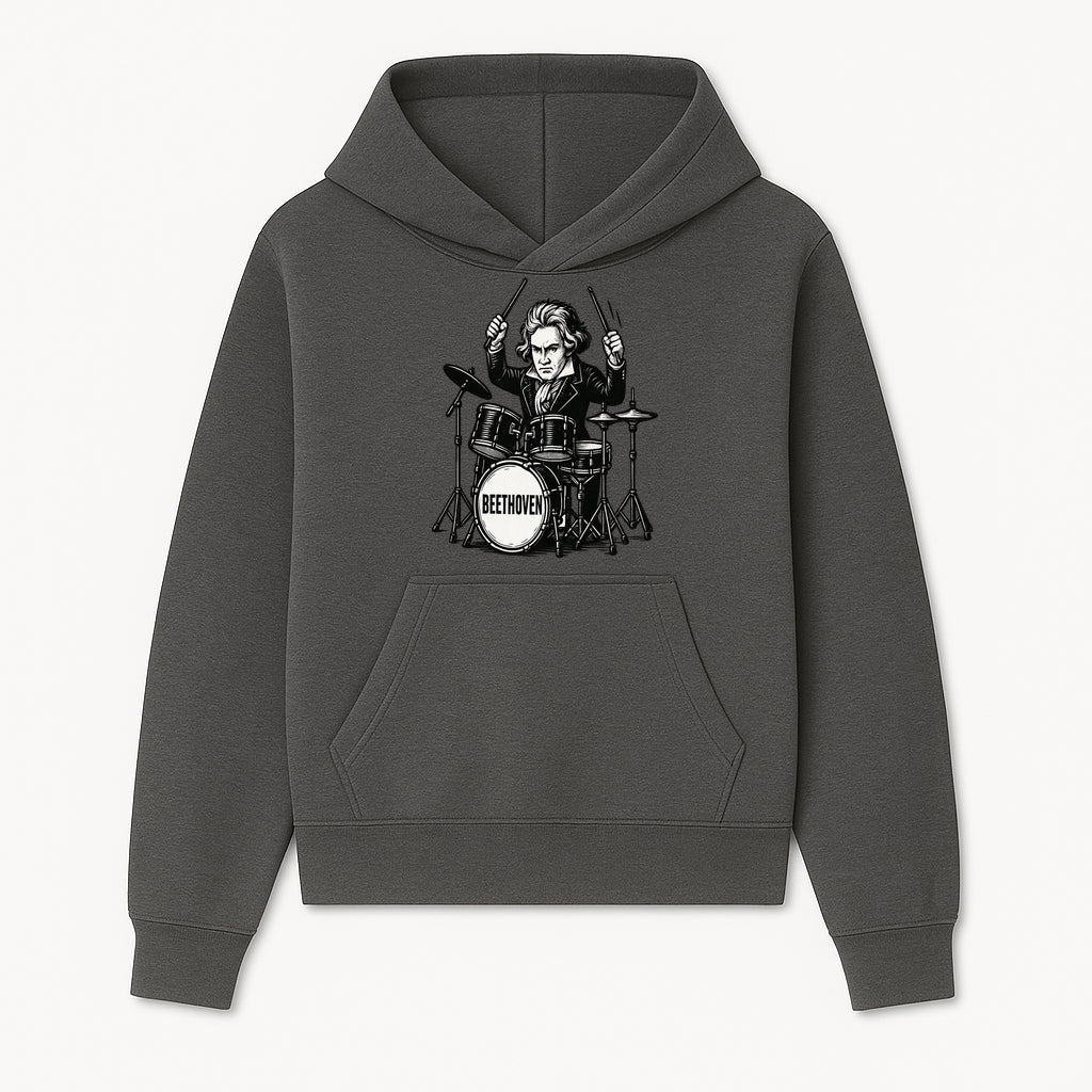 Beethoven Drummer T-Shirt, Musical Art, Vintage Rock, Classical Music Gift, Creative Musical Design for Musicians and Fans - Hoodie 1758338689721.jpg