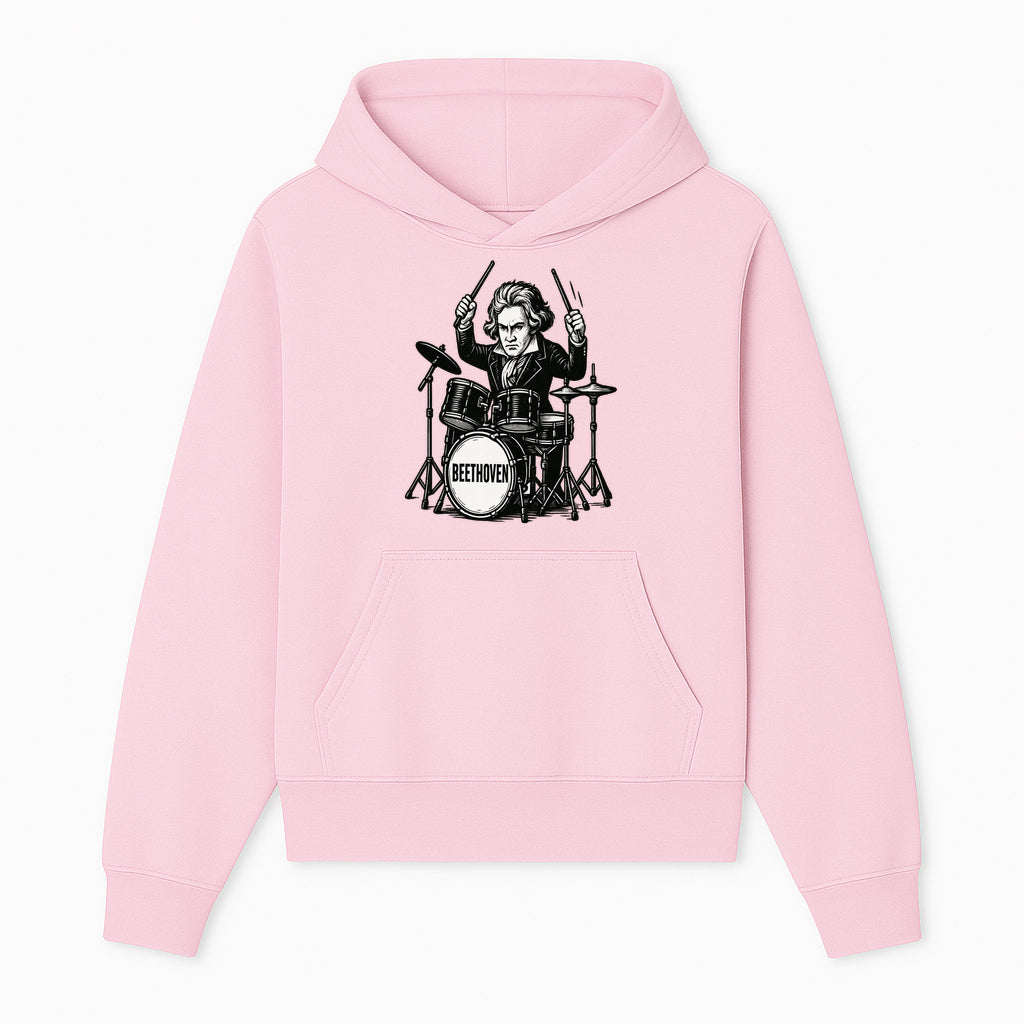 Beethoven Drummer T-Shirt, Musical Art, Vintage Rock, Classical Music Gift, Creative Musical Design for Musicians and Fans - Hoodie 1758338690310.jpg