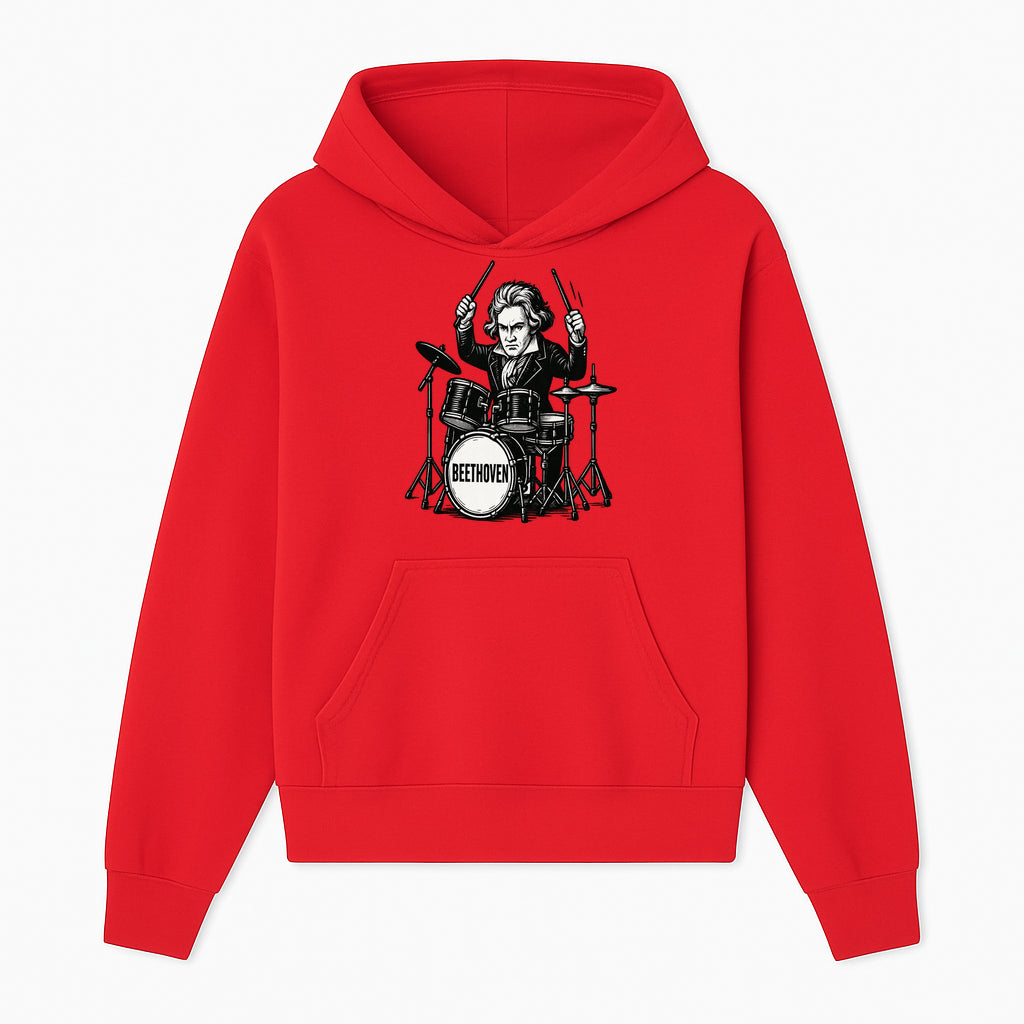 Beethoven Drummer T-Shirt, Musical Art, Vintage Rock, Classical Music Gift, Creative Musical Design for Musicians and Fans - Hoodie 1758338690736.jpg