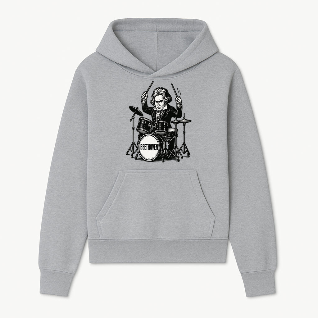 Beethoven Drummer T-Shirt, Musical Art, Vintage Rock, Classical Music Gift, Creative Musical Design for Musicians and Fans - Hoodie 1758338690889.jpg