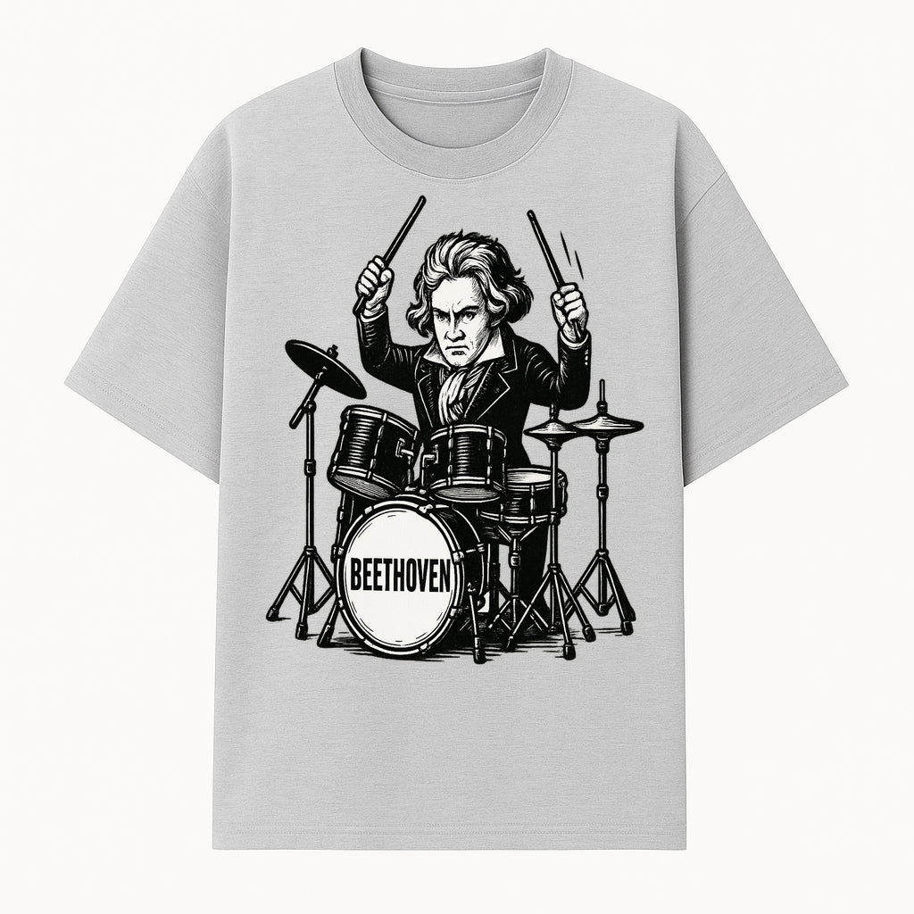 Beethoven Drummer T-Shirt, Musical Art, Vintage Rock, Classical Music Gift, Creative Musical Design for Musicians and Fans - T-shirt 1758338692450.jpg