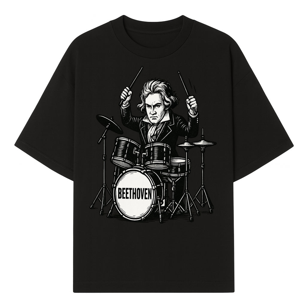 Beethoven Drummer T-Shirt, Musical Art, Vintage Rock, Classical Music Gift, Creative Musical Design for Musicians and Fans - T-shirt 1758338692629.jpg