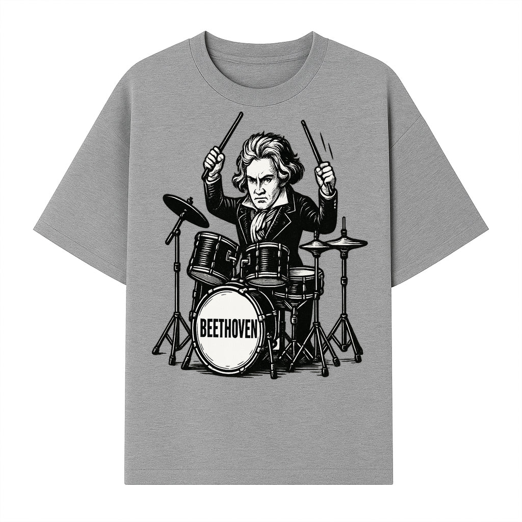 Beethoven Drummer T-Shirt, Musical Art, Vintage Rock, Classical Music Gift, Creative Musical Design for Musicians and Fans - T-shirt 1758338694018.jpg