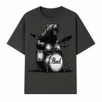 Bear Drummer Graphic T-Shirt | Rock Music Apparel | Pearl Drums Design | Cool Animal Illustration for Musicians & Fans - T-shirt 1758338706437.jpg