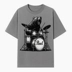 Bear Drummer Graphic T-Shirt | Rock Music Apparel | Pearl Drums Design | Cool Animal Illustration for Musicians & Fans - T-shirt 1758338706799.jpg