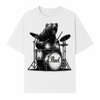Bear Drummer Graphic T-Shirt | Rock Music Apparel | Pearl Drums Design | Cool Animal Illustration for Musicians & Fans - T-shirt 1758338707772.jpg