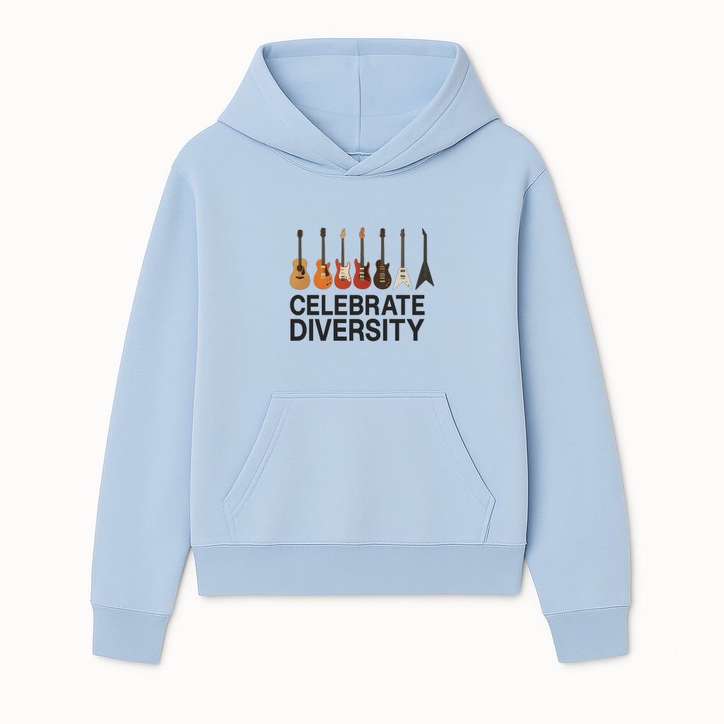 Celebrate Diversity Guitar Wall Art Colorful Acoustic & Electric Guitar Display for Music Lovers - Hoodie 1758338707865.jpg