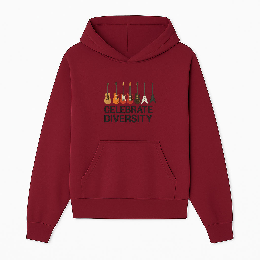 Celebrate Diversity Guitar Wall Art Colorful Acoustic & Electric Guitar Display for Music Lovers - Hoodie 1758338708139.jpg
