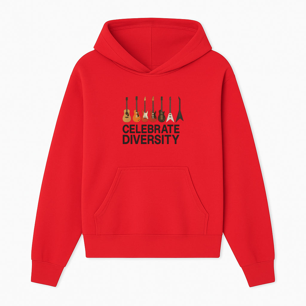 Celebrate Diversity Guitar Wall Art Colorful Acoustic & Electric Guitar Display for Music Lovers - Hoodie 1758338708467.jpg
