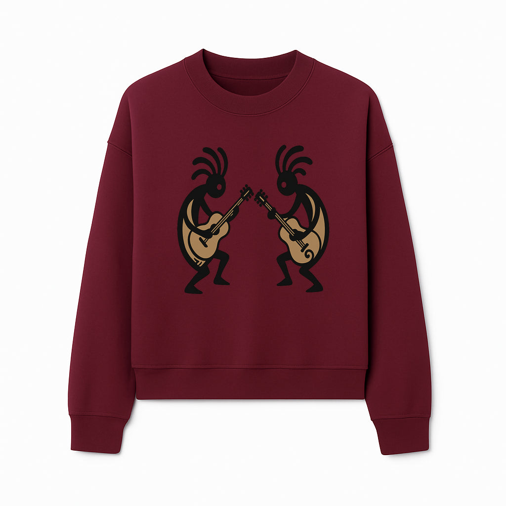 Artistic Guitarists Wall Decor - Modern Minimalist Design for Musicians, Home and Studio Decoration - Sweatshirt 1758338708701.jpg