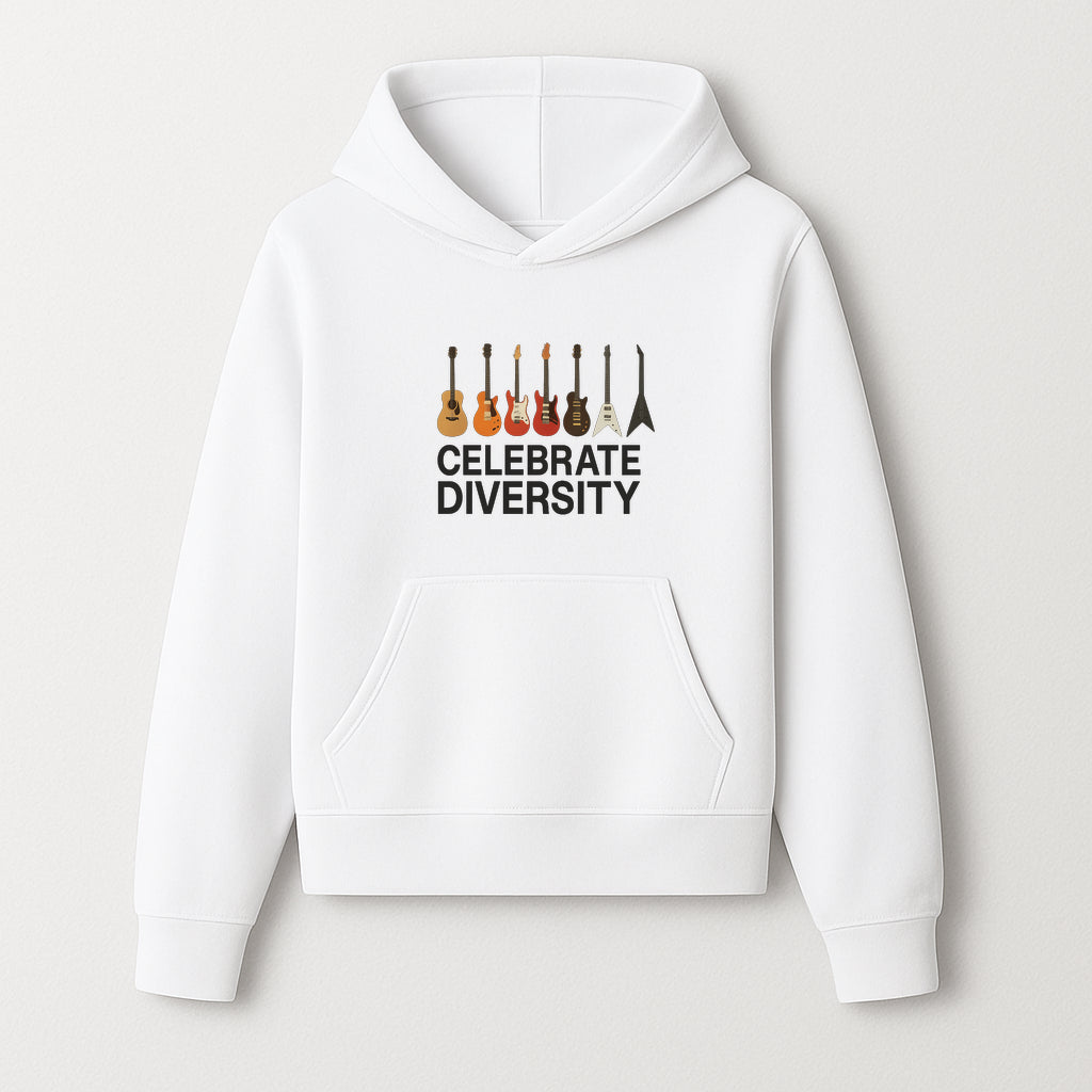 Celebrate Diversity Guitar Wall Art Colorful Acoustic & Electric Guitar Display for Music Lovers - Hoodie 1758338708749.jpg