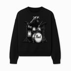 Bear Drummer Graphic T-Shirt | Rock Music Apparel | Pearl Drums Design | Cool Animal Illustration for Musicians & Fans - Sweatshirt 1758338709406.jpg