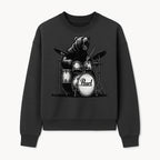 Bear Drummer Graphic T-Shirt | Rock Music Apparel | Pearl Drums Design | Cool Animal Illustration for Musicians & Fans - Sweatshirt 1758338709553.jpg