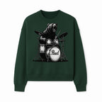 Bear Drummer Graphic T-Shirt | Rock Music Apparel | Pearl Drums Design | Cool Animal Illustration for Musicians & Fans - Sweatshirt 1758338709694.jpg