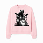 Bear Drummer Graphic T-Shirt | Rock Music Apparel | Pearl Drums Design | Cool Animal Illustration for Musicians & Fans - Sweatshirt 1758338710162.jpg