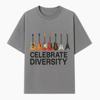 Celebrate Diversity Guitar Wall Art Colorful Acoustic & Electric Guitar Display for Music Lovers - T-shirt 1758338710955.jpg