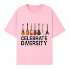 Celebrate Diversity Guitar Wall Art Colorful Acoustic & Electric Guitar Display for Music Lovers - T-shirt 1758338711250.jpg