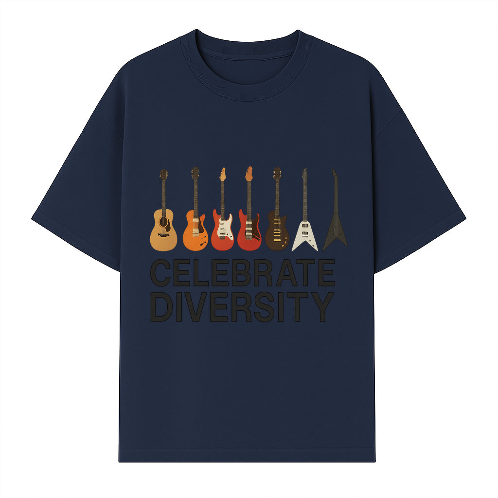 Celebrate Diversity Guitar Wall Art Colorful Acoustic & Electric Guitar Display for Music Lovers - T-shirt 1758338711602.jpg