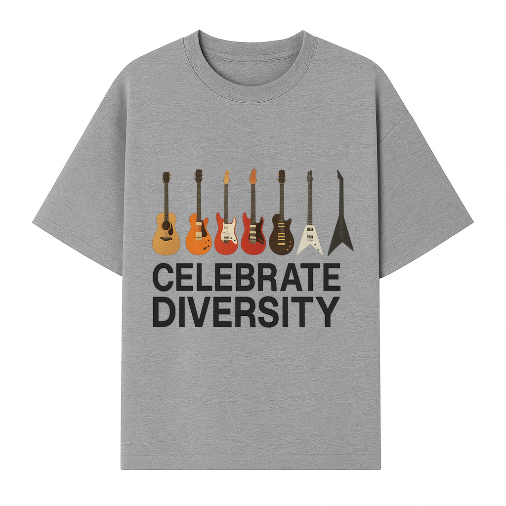 Celebrate Diversity Guitar Wall Art Colorful Acoustic & Electric Guitar Display for Music Lovers - T-shirt 1758338711951.jpg