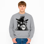 Bear Drummer Graphic T-Shirt | Rock Music Apparel | Pearl Drums Design | Cool Animal Illustration for Musicians & Fans - Sweatshirt 1758338712177.jpg