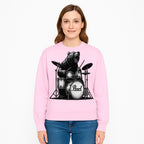 Bear Drummer Graphic T-Shirt | Rock Music Apparel | Pearl Drums Design | Cool Animal Illustration for Musicians & Fans - Sweatshirt 1758338712339.jpg
