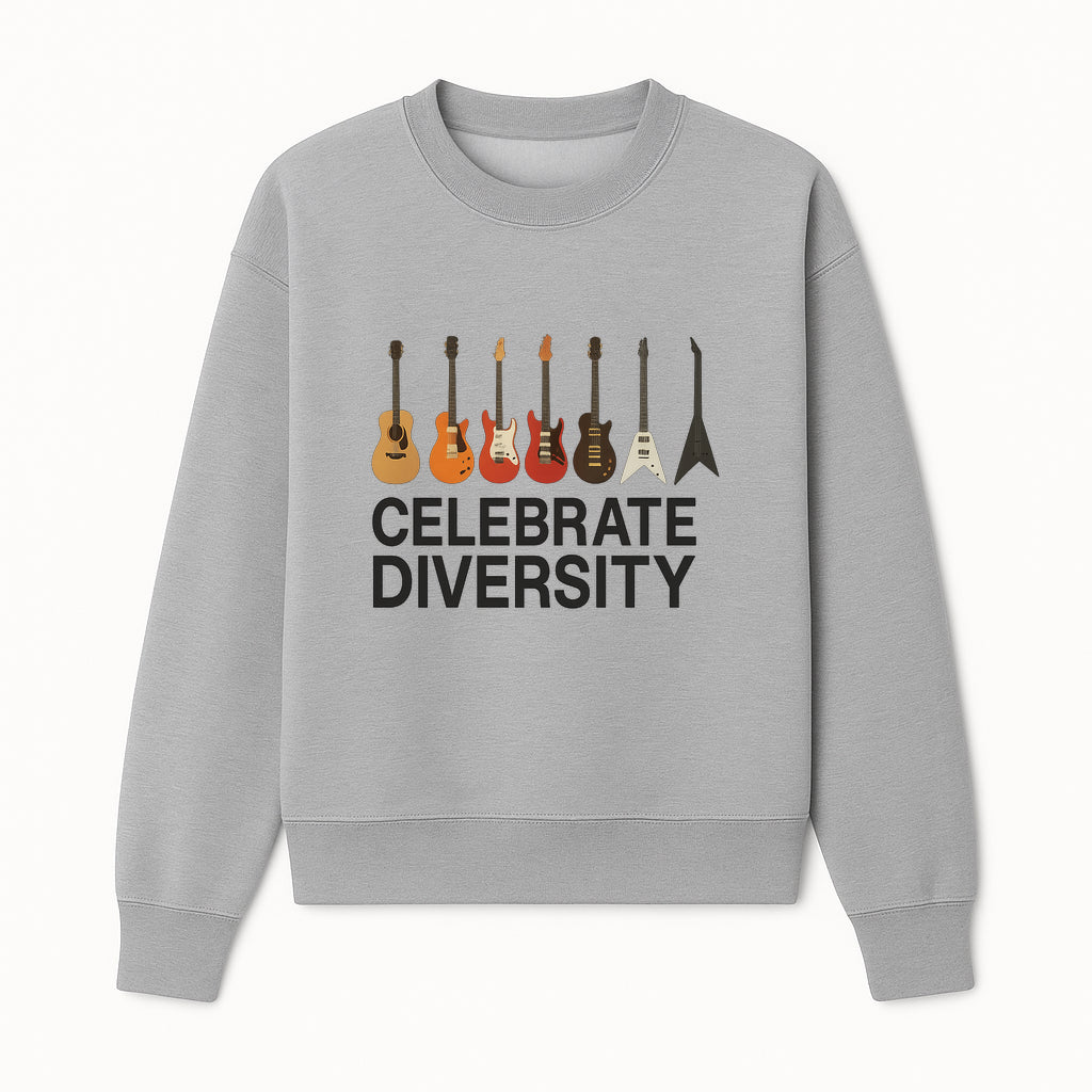 Celebrate Diversity Guitar Wall Art Colorful Acoustic & Electric Guitar Display for Music Lovers - Sweatshirt 1758338713566.jpg
