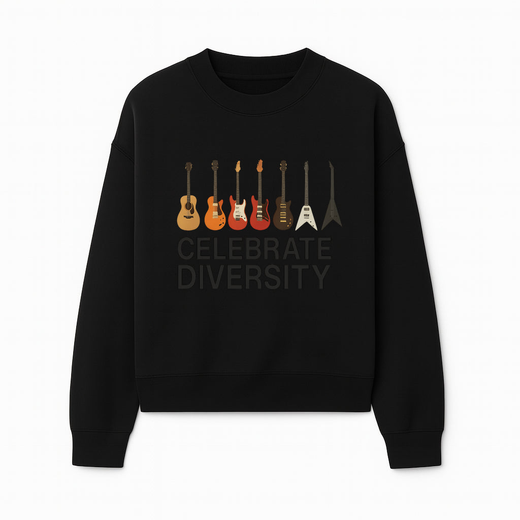 Celebrate Diversity Guitar Wall Art Colorful Acoustic & Electric Guitar Display for Music Lovers - Sweatshirt 1758338713731.jpg