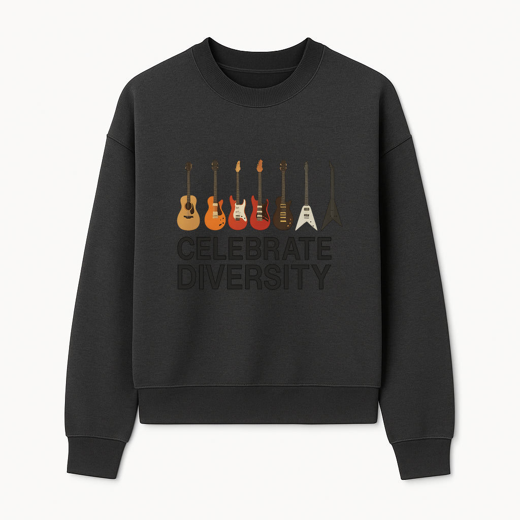 Celebrate Diversity Guitar Wall Art Colorful Acoustic & Electric Guitar Display for Music Lovers - Sweatshirt 1758338713872.jpg