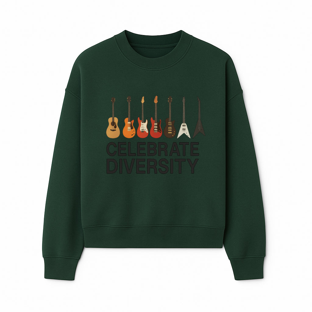 Celebrate Diversity Guitar Wall Art Colorful Acoustic & Electric Guitar Display for Music Lovers - Sweatshirt 1758338714021.jpg