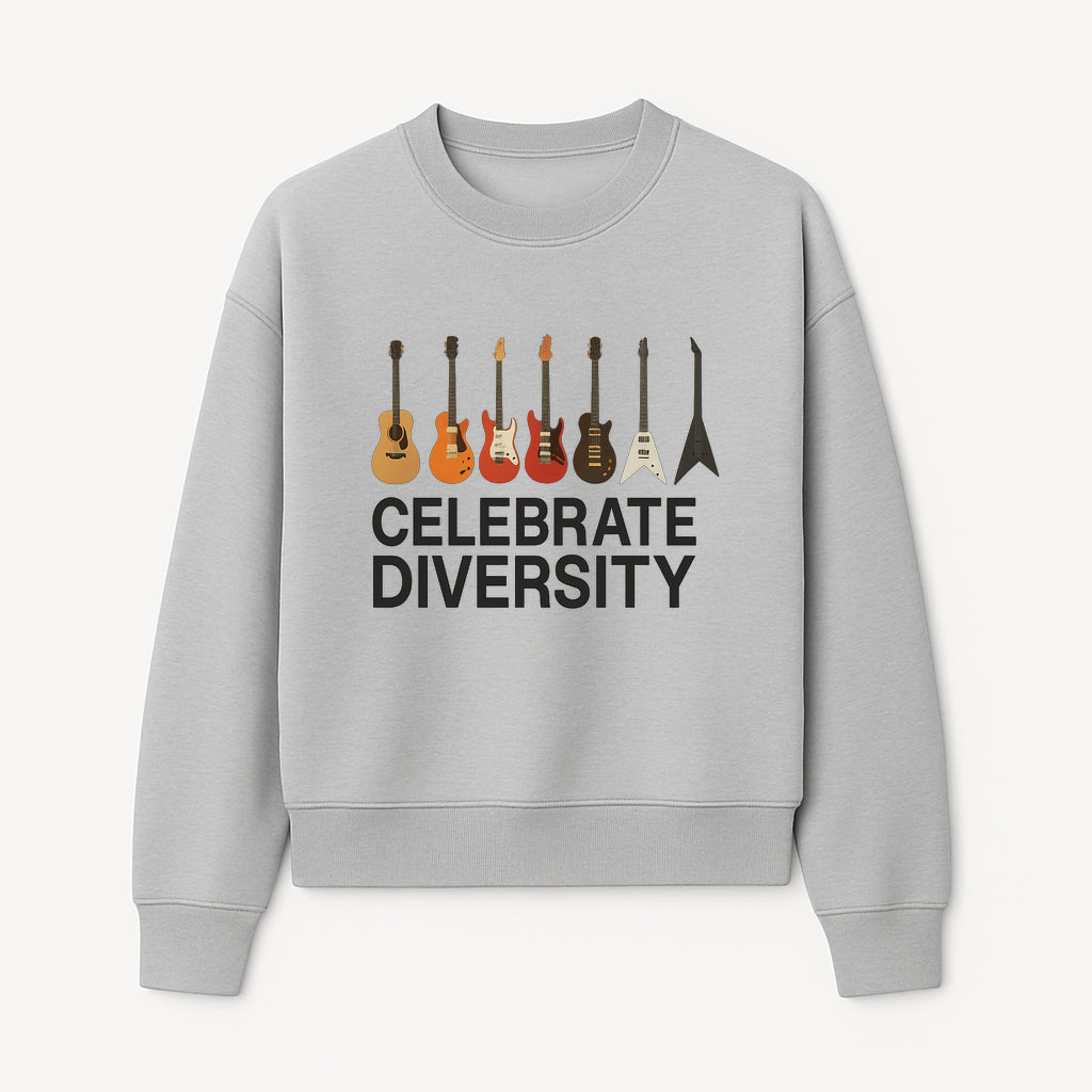 Celebrate Diversity Guitar Wall Art Colorful Acoustic & Electric Guitar Display for Music Lovers - Sweatshirt 1758338714160.jpg