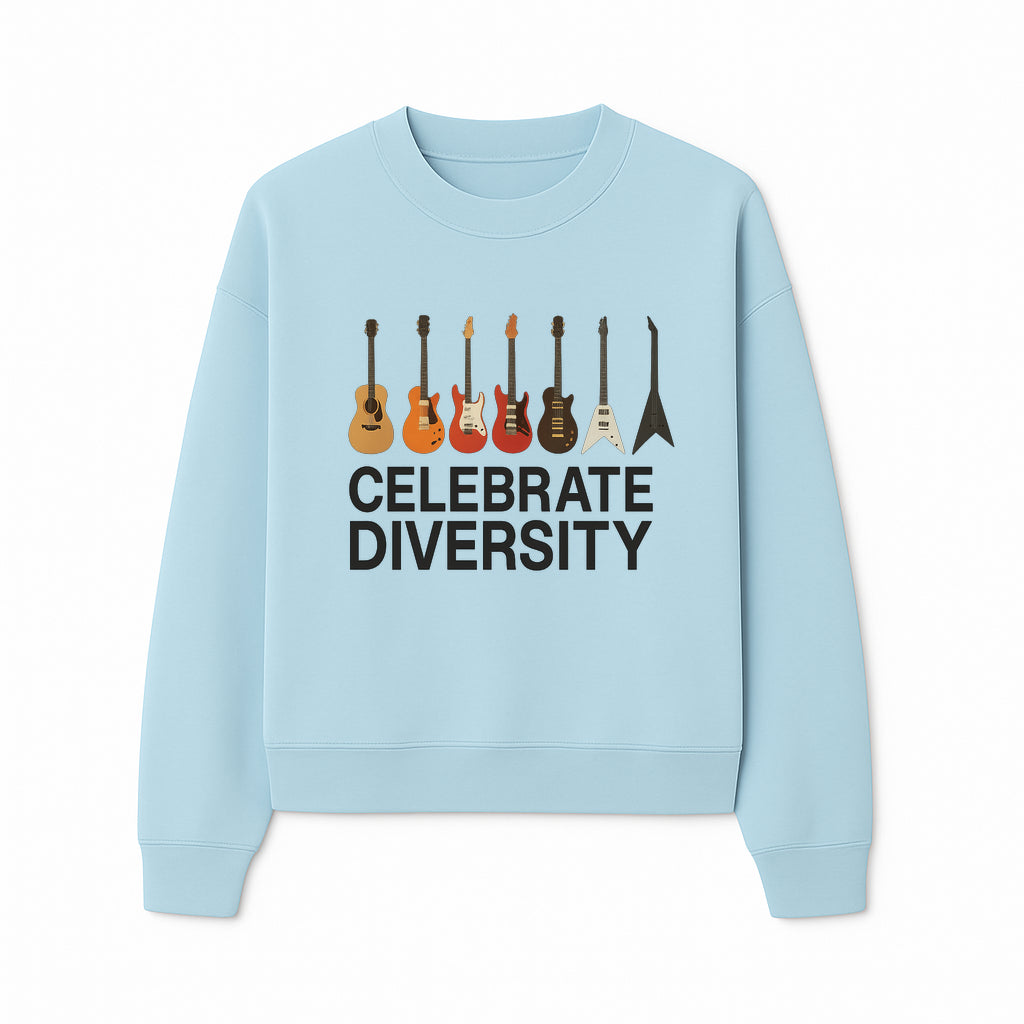 Celebrate Diversity Guitar Wall Art Colorful Acoustic & Electric Guitar Display for Music Lovers - Sweatshirt 1758338714306.jpg