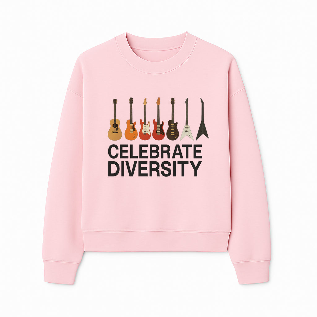 Celebrate Diversity Guitar Wall Art Colorful Acoustic & Electric Guitar Display for Music Lovers - Sweatshirt 1758338714494.jpg