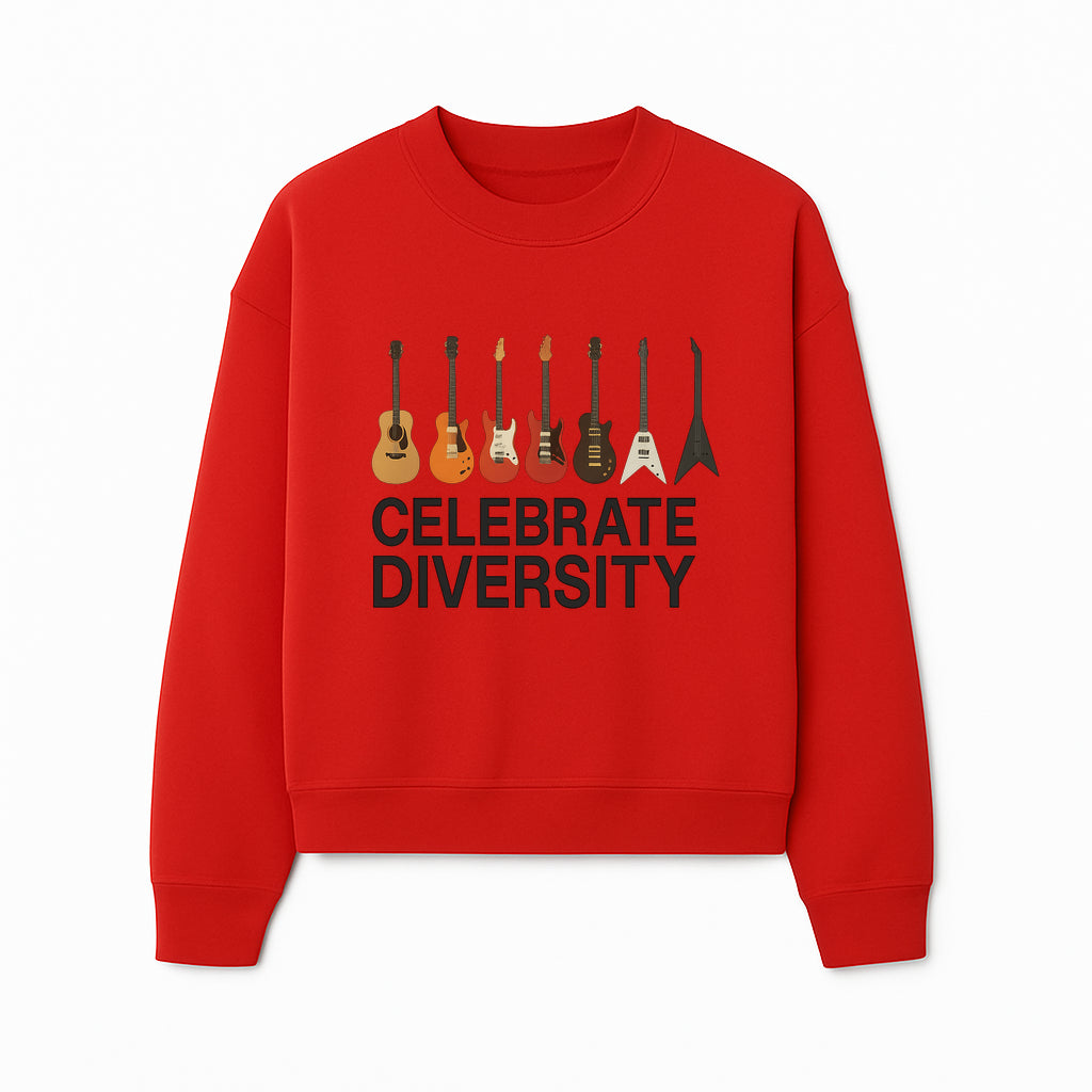 Celebrate Diversity Guitar Wall Art Colorful Acoustic & Electric Guitar Display for Music Lovers - Sweatshirt 1758338715011.jpg