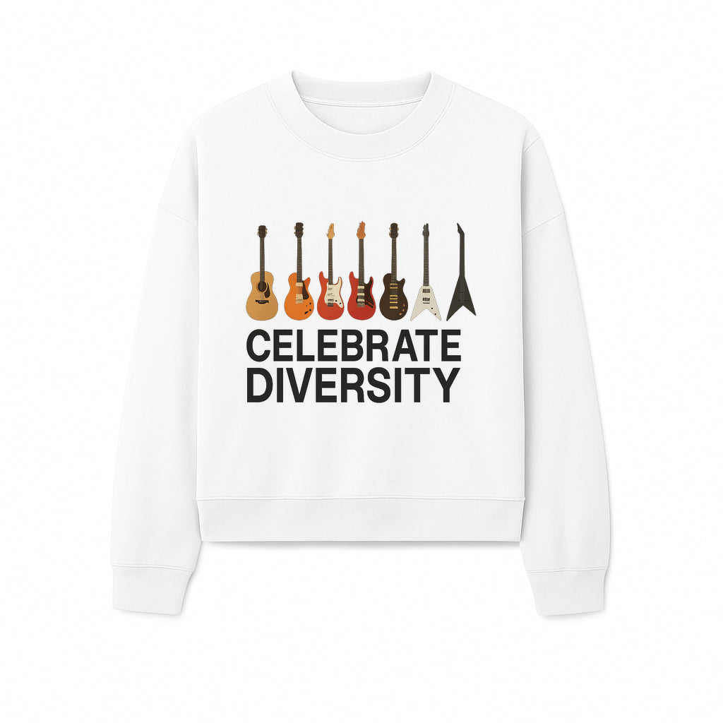 Celebrate Diversity Guitar Wall Art Colorful Acoustic & Electric Guitar Display for Music Lovers - Sweatshirt 1758338715311.jpg