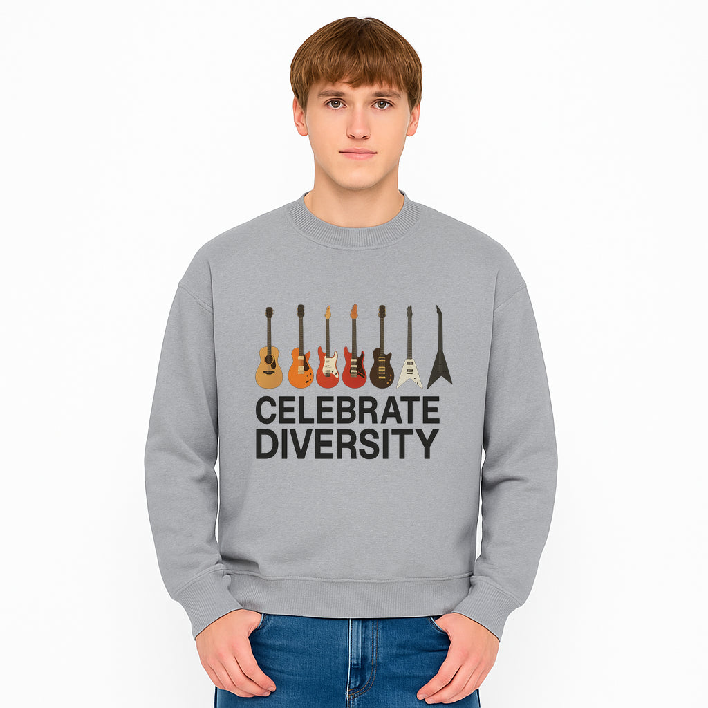 Celebrate Diversity Guitar Wall Art Colorful Acoustic & Electric Guitar Display for Music Lovers - Sweatshirt 1758338716463.jpg