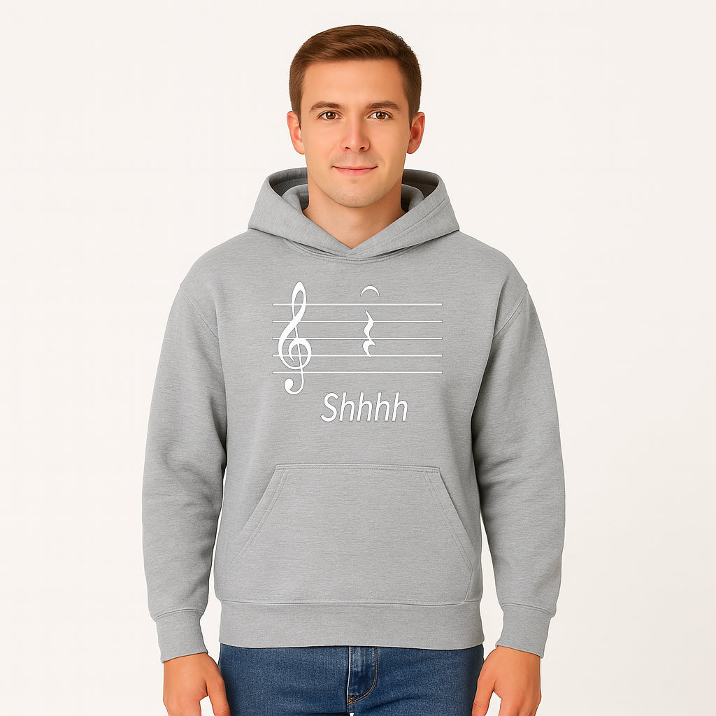 Musical Note Wall Art Shhh Music Theme Decor for Home, Studio, or Office Perfect Gift for Musicians and Music Lovers - Hoodie 1758338723704.jpg