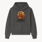 Capybara Playing Guitar Retro Art Print Cute Animal Music Lover Decor for Home or Office - Hoodie 1758338725449.jpg