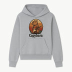 Capybara Playing Guitar Retro Art Print Cute Animal Music Lover Decor for Home or Office - Hoodie 1758338726674.jpg