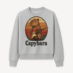 Capybara Playing Guitar Retro Art Print Cute Animal Music Lover Decor for Home or Office - Sweatshirt 1758338732060.jpg