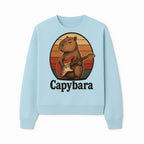 Capybara Playing Guitar Retro Art Print Cute Animal Music Lover Decor for Home or Office - Sweatshirt 1758338732184.jpg