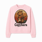 Capybara Playing Guitar Retro Art Print Cute Animal Music Lover Decor for Home or Office - Sweatshirt 1758338732319.jpg