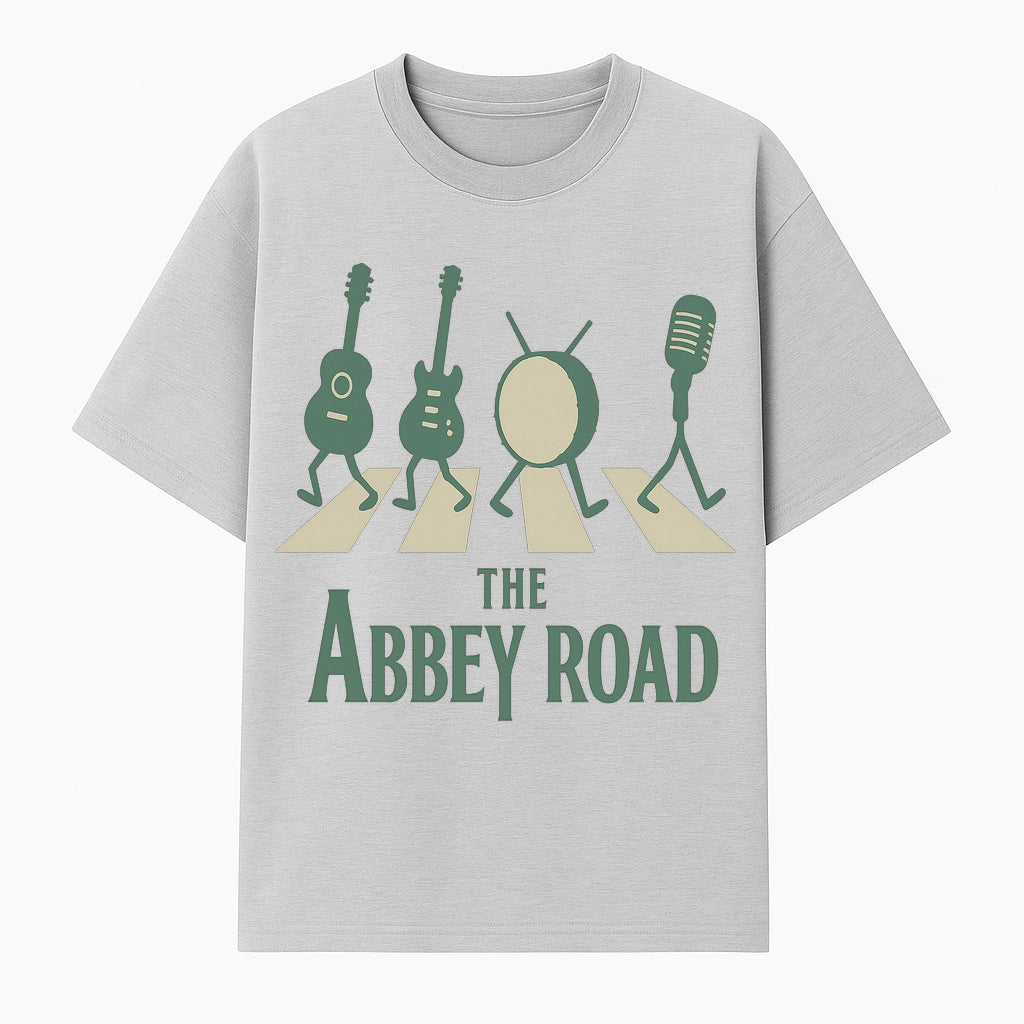 Abbey Road Music Art Print - Iconic Guitar, Drum, & Microphone Design - Perfect for Music Lovers & Retro Decor - T-shirt 1758338735820.jpg