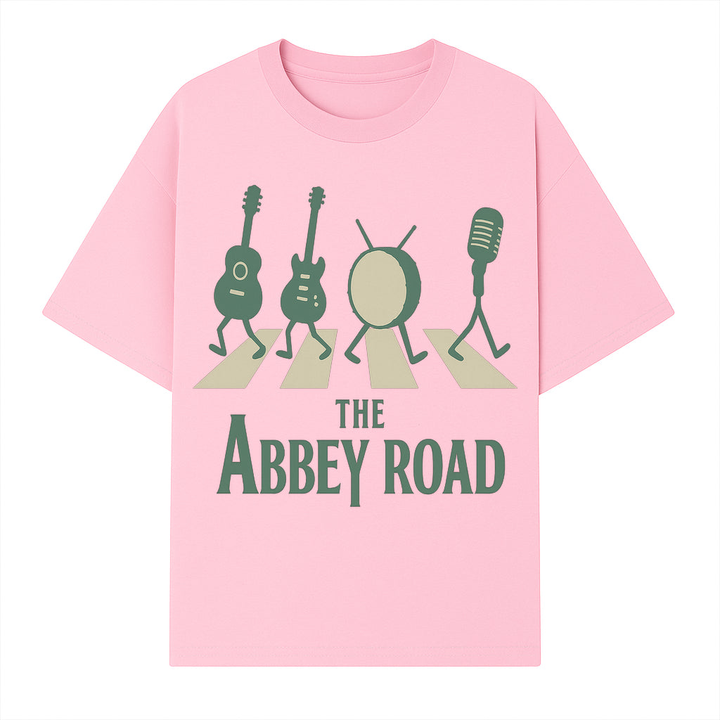 Abbey Road Music Art Print - Iconic Guitar, Drum, & Microphone Design - Perfect for Music Lovers & Retro Decor - T-shirt 1758338736730.jpg