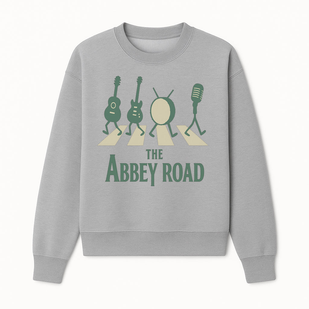 Abbey Road Music Art Print - Iconic Guitar, Drum, & Microphone Design - Perfect for Music Lovers & Retro Decor - Sweatshirt 1758338738912.jpg