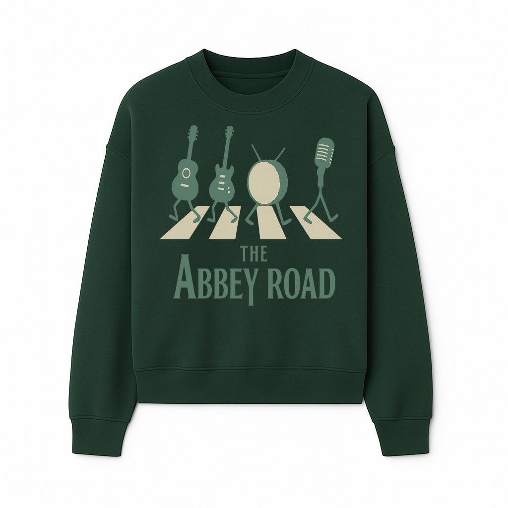 Abbey Road Music Art Print - Iconic Guitar, Drum, & Microphone Design - Perfect for Music Lovers & Retro Decor - Sweatshirt 1758338739427.jpg